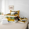 thumbnail image 6 of Manfei Rustic Flowers Sunflower 7-Piece Twin Bedding Sets,Farmhouse Cowhide Bedding Comforter Set,Orange Brown White Sheet Sets For Boys Kids,Breathable Home Decor, 6 of 8
