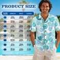thumbnail image 6 of Xixirimido Blue Tropical Leaf Print Matching Couple Outfits His and Hers Set Men's Button Down Shirt & Women's Sleeveless Midi Dress Summer Casual Beach Vacation Clothes, 4XL, 6 of 7