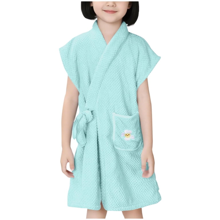Kids Flannel Fleece Hooded Poncho Bath Beach Swimming Towel, Girls Boys Soft Cotton Dressing Gowns Bathrobe Blanket Swimming Surfing Changing Robe,