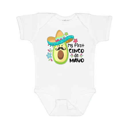 

Inktastic My 1st Cinco De Mayo Avocado in Sombrero Gift Baby Boy or Baby Girl Bodysuit