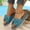 Light Blue, variant on Women's Big Bow Decor Platform Wedge Slide Sandals, Slip‑on Open‑toe Non‑slip Suede Summer Casual Walking Shoes Light Blue 35