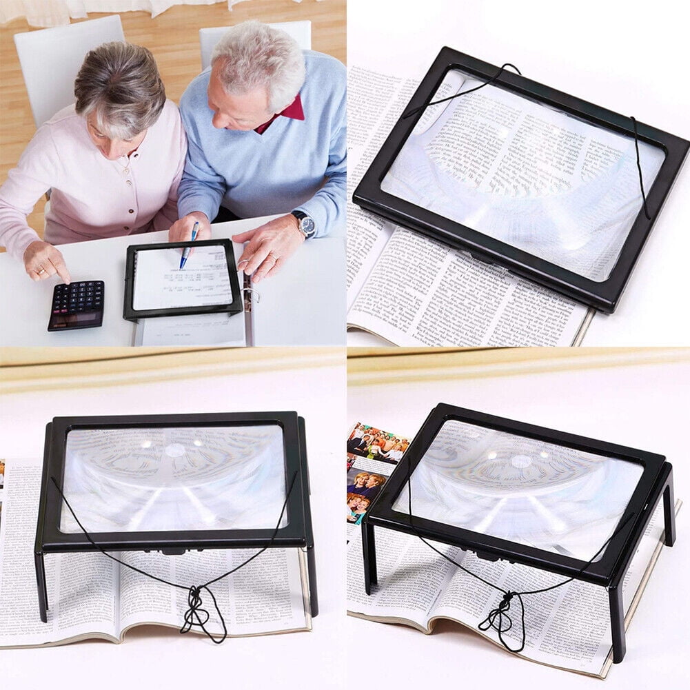 US 1-2 Pcs Magnifier LED Lighted Illuminated Foldable Desktop Portable ...
