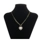 thumbnail image 3 of Collar Eslabones Corazon Perla Swarovski Oro 14k Lam dorado Unitalla, 3 of 8