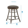 thumbnail image 2 of Bali Chocolate Leather 24" Swivel Counter Stool, 2 of 2