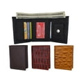 thumbnail image 2 of Leather Children Trifold Wallet Kids Ostrich Print 71825 OS, 2 of 11