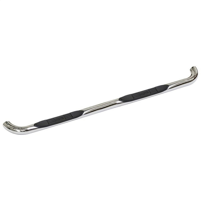 Westin Automotive Nerf Bar 23-1310 E-Series; With Step Pads; 3 Inch Round Bent; Polished; Stainless Steel; Without End Caps; Rocker Panel Mount