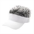 thumbnail image 1 of Gorras de Peluca de Moda Unisex Viseras para Concisas Gorra de BéIsbol de Hip Hop Callejero Sombreros Snapback para Casqueta de Pelo Falso +Gris, 1 of 5