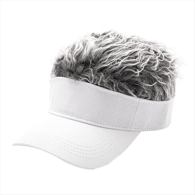 Gorras de Peluca de Moda Unisex Viseras para Concisas Gorra de BéIsbol de Hip Hop Callejero Sombreros Snapback para Casqueta de Pelo Falso +Gris
