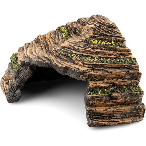 Reptile Hide Cave - Naturalistic Terrarium Décor for Reptiles and Amphibians, Safe & Comfortable Hideout