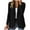 Black, variant on BRGZLK Women's Casual Blazers Fashion Solid Button Suit Coat Long Sleeve Casual Work Office Suit Jackets Black L