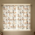 thumbnail image 6 of 2 Panel Fall Kitchen Curtains, Vintage Autumnal Theme Farmhouse Vibe Wild Flowers Curtains, Window Drapes Set for Kitchen Cafe Decor - 27.5X59'', 6 of 7