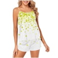 thumbnail image 2 of Puntoco Ropa de dormir para mujer Camisola de mujer Pantalones cortos de manga corta Conjunto de pijama para el hogar transpirable y cómodo, 2 of 4