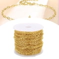 thumbnail image 2 of jifeng Chain Extender Extension Chains for Necklace Jewelry Making , Gold 0.6mm, 9m, 2 of 9