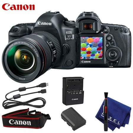 Canon EOS 5D Mark IV DSLR Camera with 24-105mm f/4L II Lens Base Accessory