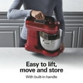 thumbnail image 6 of Hamilton Beach 4 Quart Stand Mixer for Kitchen, 7 Speeds, Tilt-Head, Dough Hook, Whisk & Flat Beater, Red, 6 of 8