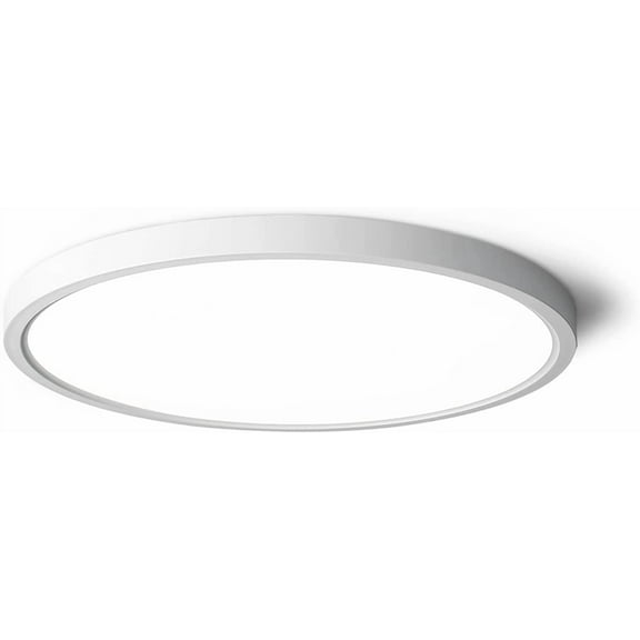 NUODIFAN 10.43" White, 24W, Bathroom, Ceiling Flush Mount Light with ‎Polycarbonate Shade