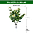 thumbnail image 2 of 35-pulgada artificial camellia con ground spike-4-pack yellow fake silk topiary trees para home decor in garden patio y indoor spaces, 2 of 7