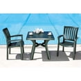 thumbnail image 4 of Compamia Sunshine Chaise de Salle à Manger de Patio en Résine avec Accoudoirs, Vert, 4 of 7