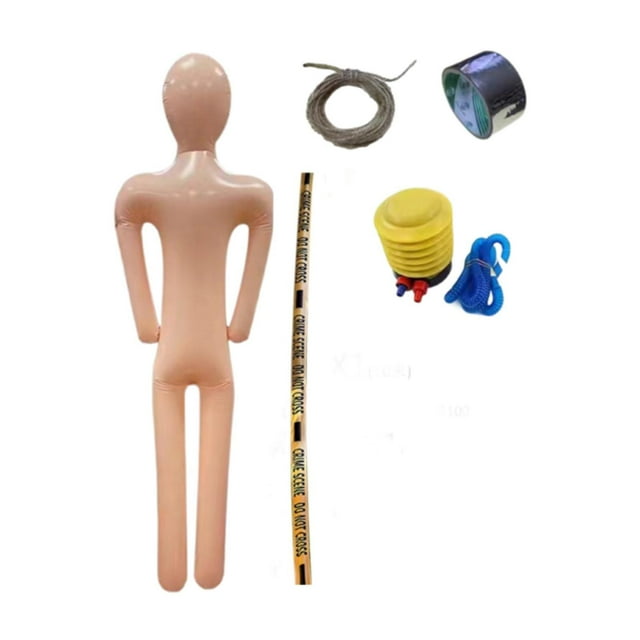 Maniquí inflable de Halloween con forma de cuerpo inflable, muñeco de terror falso para habitación embrujada, accesorio de disfraz para decoración de Estilo A
