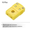 thumbnail image 3 of Uxcell Mini K Type Thermocouple Wire Connectors Female Plug Adapter High Temperature 220C for Sensor Probe Yellow 10pcs, 3 of 6