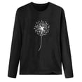 thumbnail image 4 of Pompotops T-shirt Décontracté Imprimé pour Femmes Col Rond Manches Longues Blouse, 4 of 5