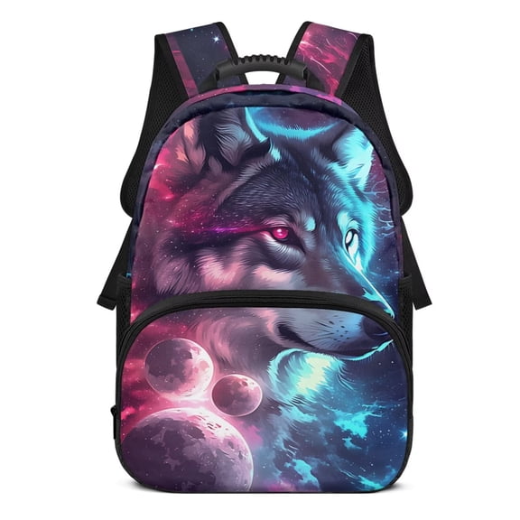 Yuyamidu Wolf Children Backpacks for School 5th Grade Girls School Bookbag with 2 Side Pockets for Kids Boys 8-12