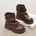 thumbnail image 4 of Boots for Girls Kids Snow Boots Warm Waterproof Non Slip Outdoor Winter Shoes Comfortable, Brown, 4 of 6