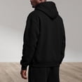 thumbnail image 5 of Men's Graphic Quarter Zip Hoodies Casual Long Sleeve Drop Shoulder Sweatshirt Pullover Streetwear Top with Kangaroo Pocket, 5 of 7
