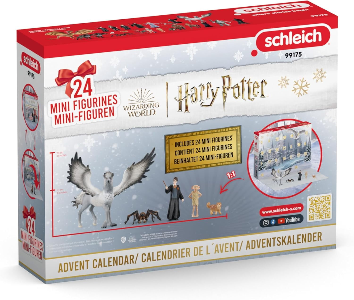 Schleich Harry Potter - Harry Potter Advent Calendar - 24 Mini Harry Potter Mini Figurine Set - Holiday Countdown Calendar - Ages 6+ | 99175