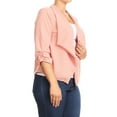 thumbnail image 2 of Plus Size Women's Trendy Style Open Front Solid Jacket, 2 of 4