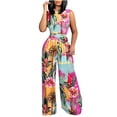 thumbnail image 1 of Birdeem Combinaison Imprimée pour Femmes Pyjama Décontracté Sans Manches Jambes Larges Pantalon Long, 1 of 1
