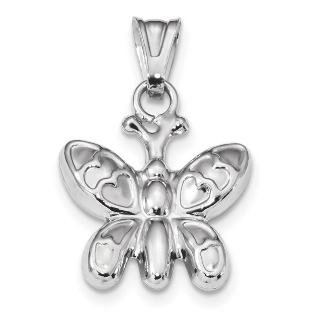 Collier Pendentif Papillon en Argent Sterling 925 avec Charme Insecte Arachnide