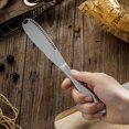 thumbnail image 3 of Cuchillo para mantequilla de 2 piezas, cuchillo para crema de acero inoxidable, utilizado para untar mermelada para el desayuno, rallador de queso multifuncional, cortar verduras y frutas, tres en uno, 3 of 5