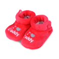 thumbnail image 4 of TeeHee Kids Fun and Cozy Baby Fleece Booties 2-Pack (0-6M, Red & Pink), 4 of 6