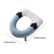 thumbnail image 3 of Funda de asiento de inodoro bordada modelo con cremallera | Poliéster lavable suave | Azul | 43x37cm | Cojín Four Seasons cómodo e higiénico | Fácil de instalar, duradero, se adapta a la mayoría de, 3 of 6