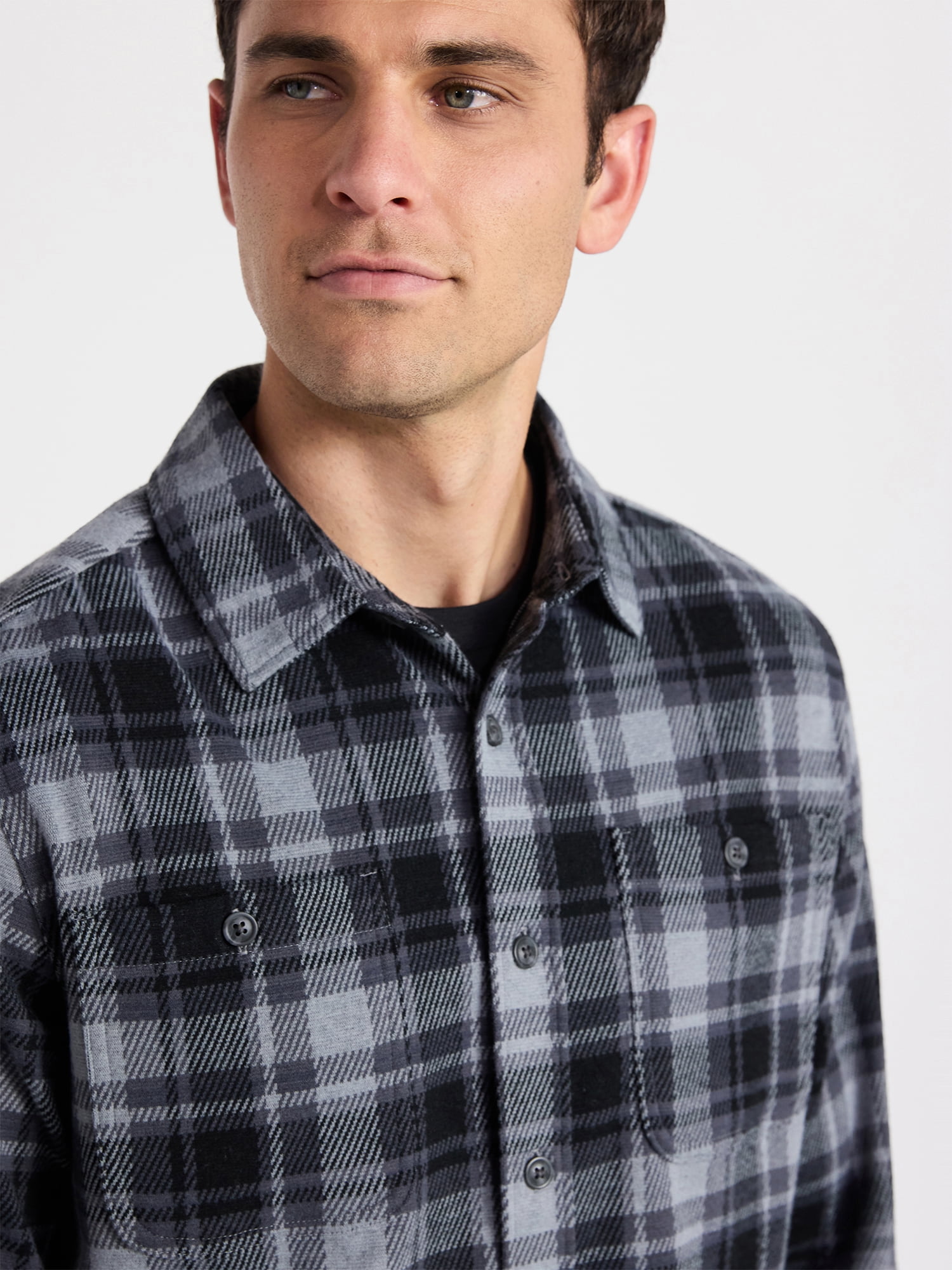 George Men's & Big Men's Knit Overshirt with Long Sleeves, Sizes S-3XL