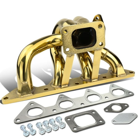 For 1992 to 1996 Honda Prelude Anodized Stainless Steel 42mm T3 Bottom Mount Exhaust Turbo Manifold H23