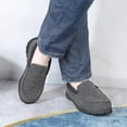 thumbnail image 3 of HOMEHOT Mens Slippers Moccasin Memory Foam House Shoes Adult Size 10 Grey Male, 3 of 6