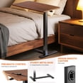 thumbnail image 4 of Kayerdos Overbed Table, Adjustable Overbed Bedside Table with Wheels, Bed Desk & Couch Desk, Rolling Over Bed Bedside Table for Hospital and Home Brown, 4 of 8