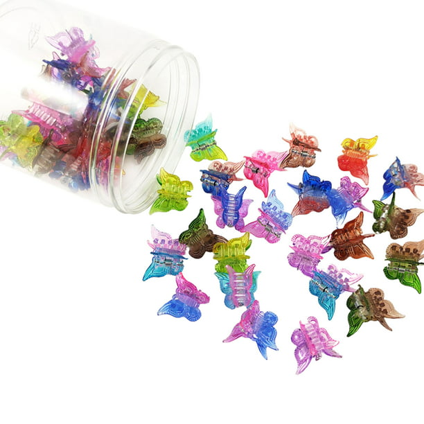 Fovolat Mini Hair Clips, 50 PCS Butterfly Hair Clips, Small Hair Claw Clips  Pastel Hair Clips Cute Hair Accessories Clips for Hair 90s Women Girls,  Assorted Gradient Colors - Walmart.com