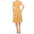 thumbnail image 4 of Moa Collection Women's A-Line Dress Puff Sleeves and Keyhole Front Casual Chic with Side Pock, 4 of 6