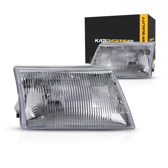 For Mazda B2500 1999 2000 2001 Headlight Assembly Driver and Passenger Side | Pair | MA2502113, MA2503113 | ZZP051040B, ZZP051030B