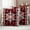 DarkRed Linen, variant on Christmas Snowflakes Outdoor Waterproof Pillow Covers, Farmhouse Buffalo Plaid Winter Holiday Decorative Square Throw Pillowcase Sofa Cushion Sham for Patio/Couch/Chair, 26"x26" 2 Pack