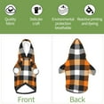 thumbnail image 6 of Fotbe Orange Plaid Print Small Dog Sweater Hoodies Pet Grey Hooded Soft Fleece Sweatshirts with Pocket Fall Winter Puppy Cat Sweaters Warm Clothes-X-Small, 6 of 7
