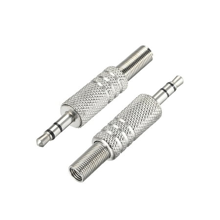 3.5mm Stereo Male Jack Solder Connector Audio Video Cable Power Adapter Zinc Alloy,