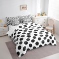 thumbnail image 3 of Manfei Modern Abstract Geometric 7-Piece Twin Bedding Sets,Circle Circular Print Bedding Comforter Set,Black Polka Dots Sheet Sets For Men Women,Super Cozy Room Decor Reversible, 3 of 8