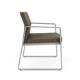 thumbnail image 4 of Lesro Gansett Steel and Fabric Waiting Room Guest Bariatric Chair in Silver/Adler Peppercorn Brown, 4 of 5