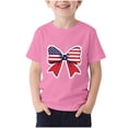 thumbnail image 6 of Amidoa Girls Short Sleeve 4th of July Cute Graphic T-Shirts Summer Tops Casual Kids Soft Crewneck Tees Gray Size 14, 6 of 6