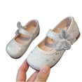 thumbnail image 4 of YHAJDS Girl's Casual Shoes Closed Toe Bow Solid Color Soft Sole School Shoes, 4 of 5