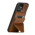 thumbnail image 2 of iPhone 12/12 Pro 6.1" Full Grain Handcrafted Full Grain Leather Maggy Stand Cases, 2 of 24